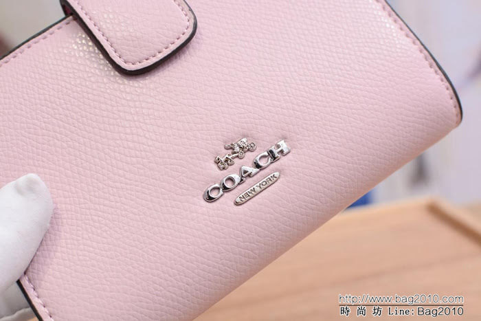 COACH蔻馳 原單 全皮錢包 中款款錢包 53463  Chz1593